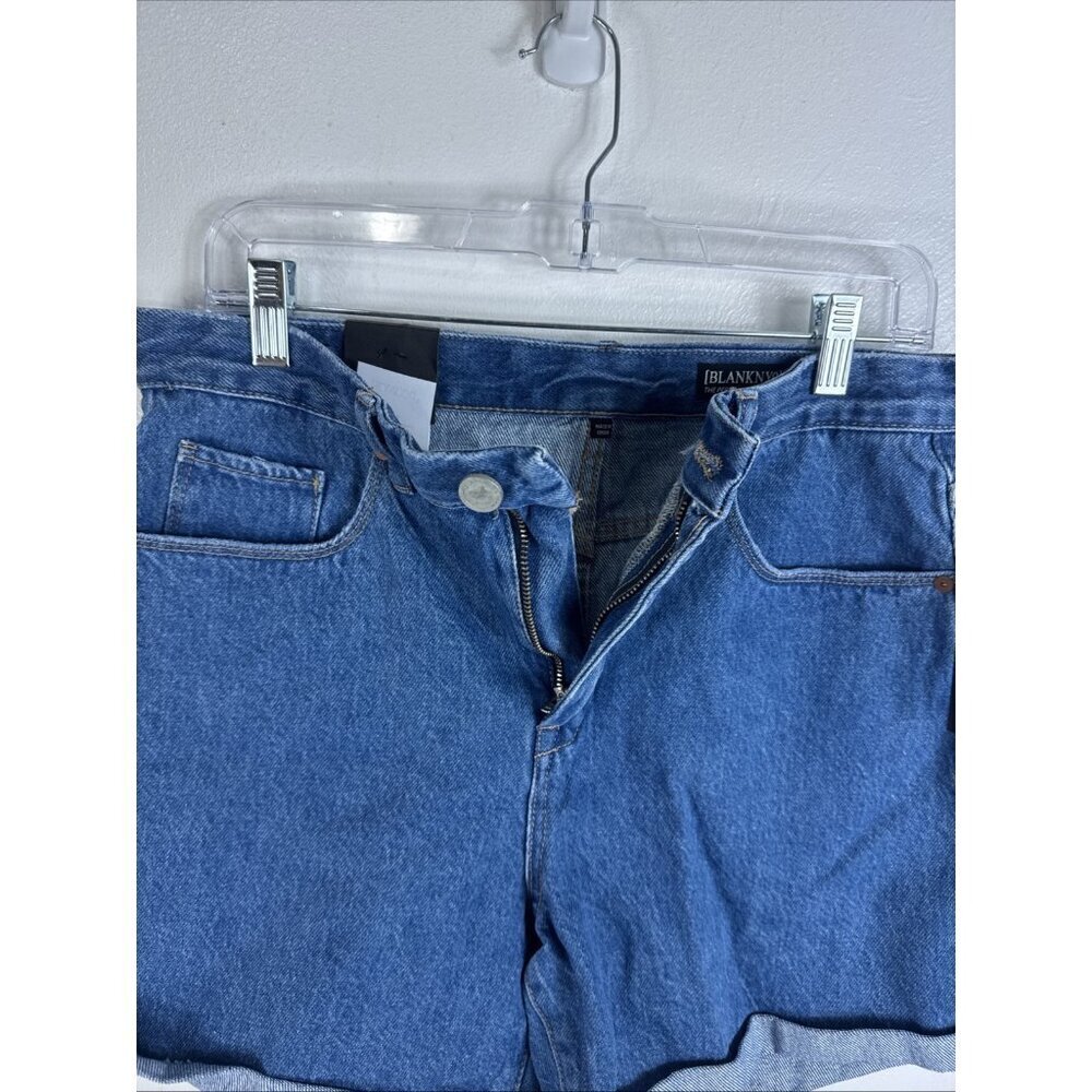 Blank NYC Women's 30 Perry Denim Mom Short Blue High Rise NWT Inseam 5" - Picture 5 of 14